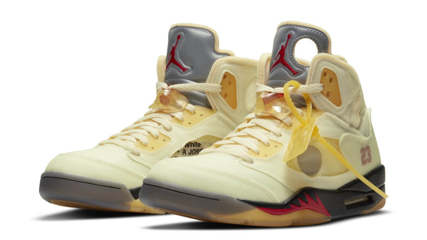 Nike X off white Air Jordan 5 sail Fake Vs Real